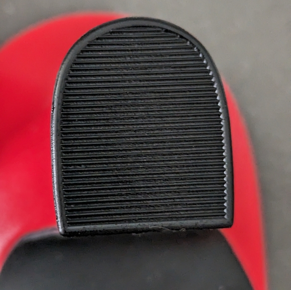 Array Red Sandal Heels Size 11M 3" Heel Flip Flop Straps NWOB - Picture 11 of 12